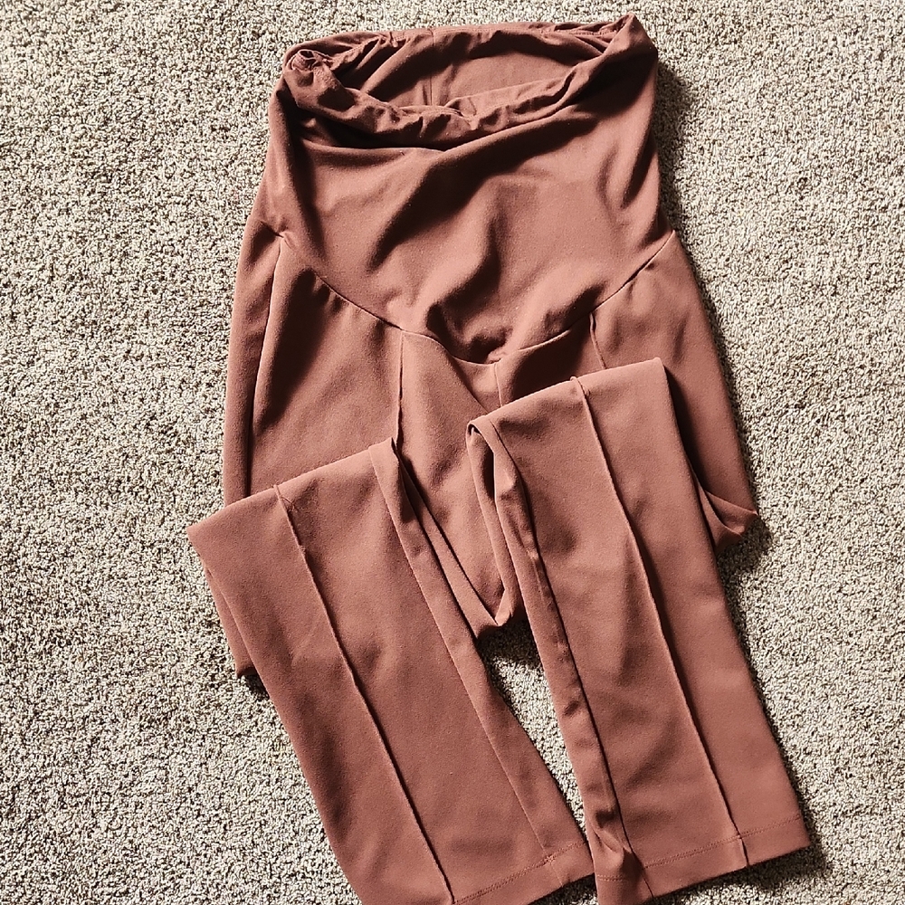 Women's Brown Maternity Pants